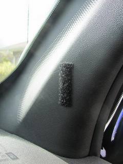 Windshield post velcro