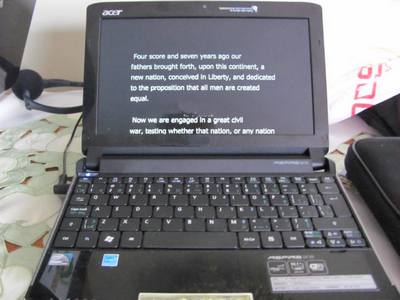 Teleprompter Netbook